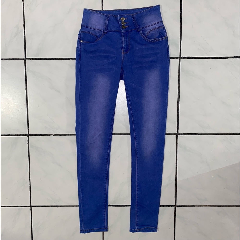 👖Bamboo Jeans, Blueish purple Long Skinny Jeans